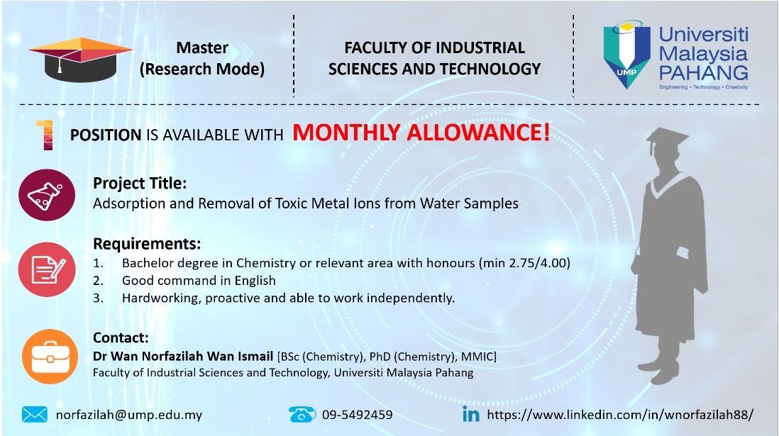 POSTGRADUATE OPPORTUNITIES WITH GREEN TECHNOLOGY RESEARCH CLUSTER