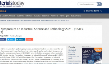 SISTEC 2021@materialstoday!!!