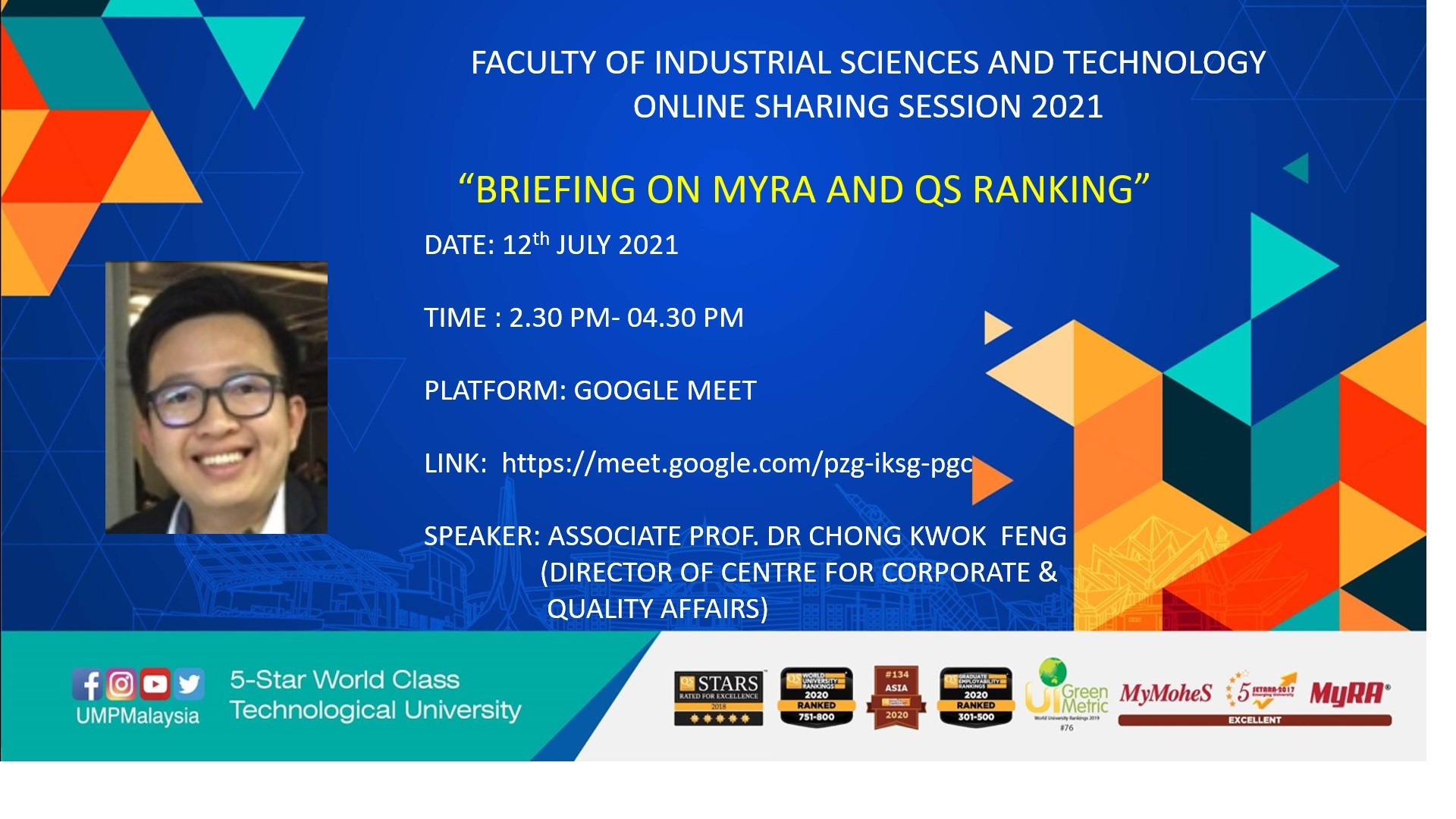 FIST SHARING SESSION: BRIEFING ON MYRA AND QS RANKING