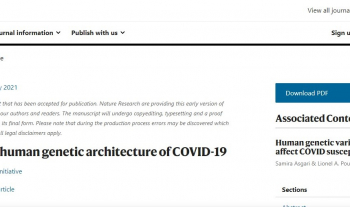 Congratulation: DR HAJAR FAUZAN@NATURE-Mapping the human genetic architecture of  COVID-19