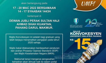 Pengumuman Rasmi: Majlis Konvokesyen ke - 15 UMP